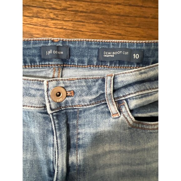 J. Jill light blue demi boot cut cropped jeans size 10 - Picture 6 of 6